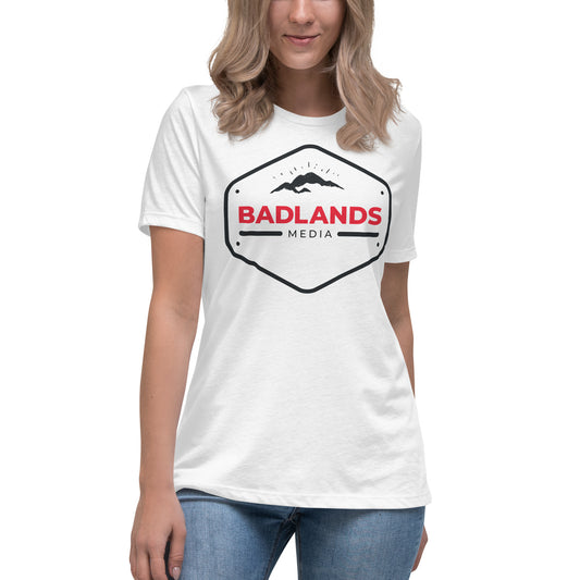 Badlands Women's Relaxed T-Shirt with red/blk logo