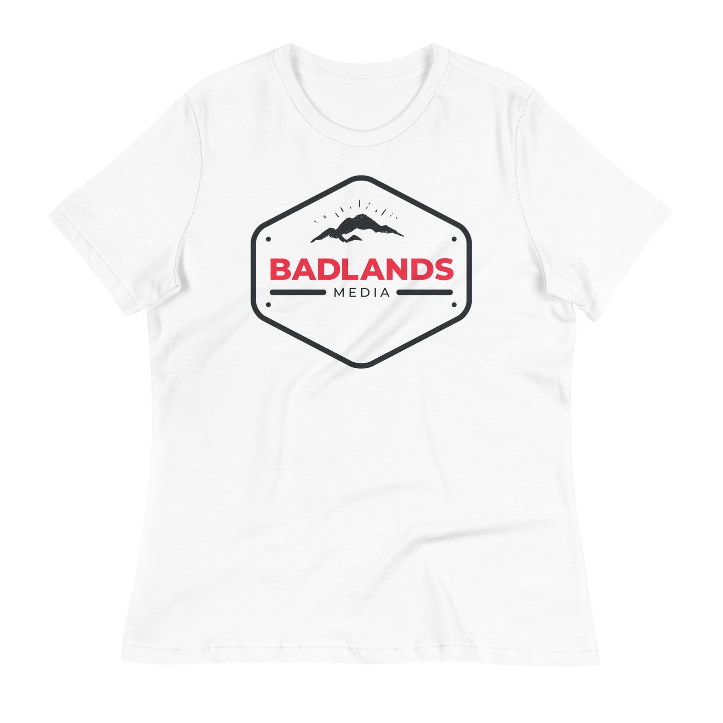 Badlands Women's Relaxed T-Shirt with red/blk logo