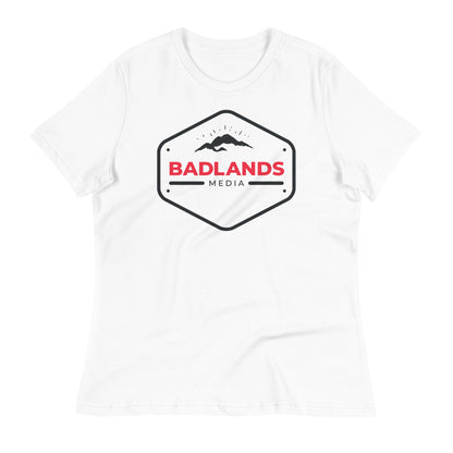 Badlands Women's Relaxed T-Shirt with red/blk logo