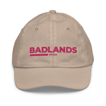 Badlands Kids Baseball Cap (pink logo)