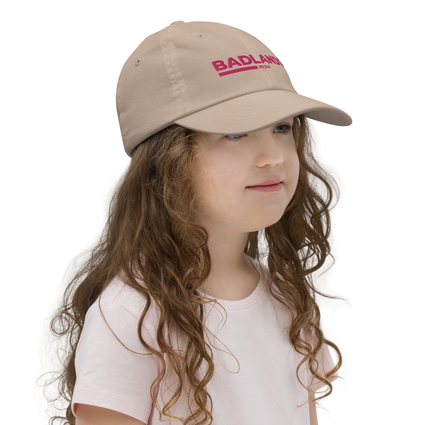 Badlands Kids Baseball Cap (pink logo)