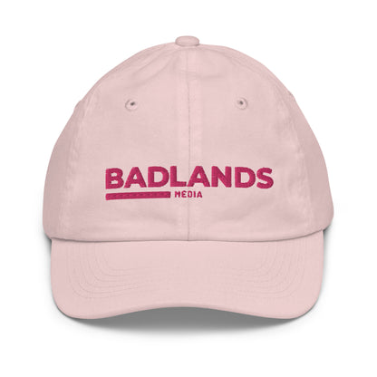 Badlands Kids Baseball Cap (pink logo)