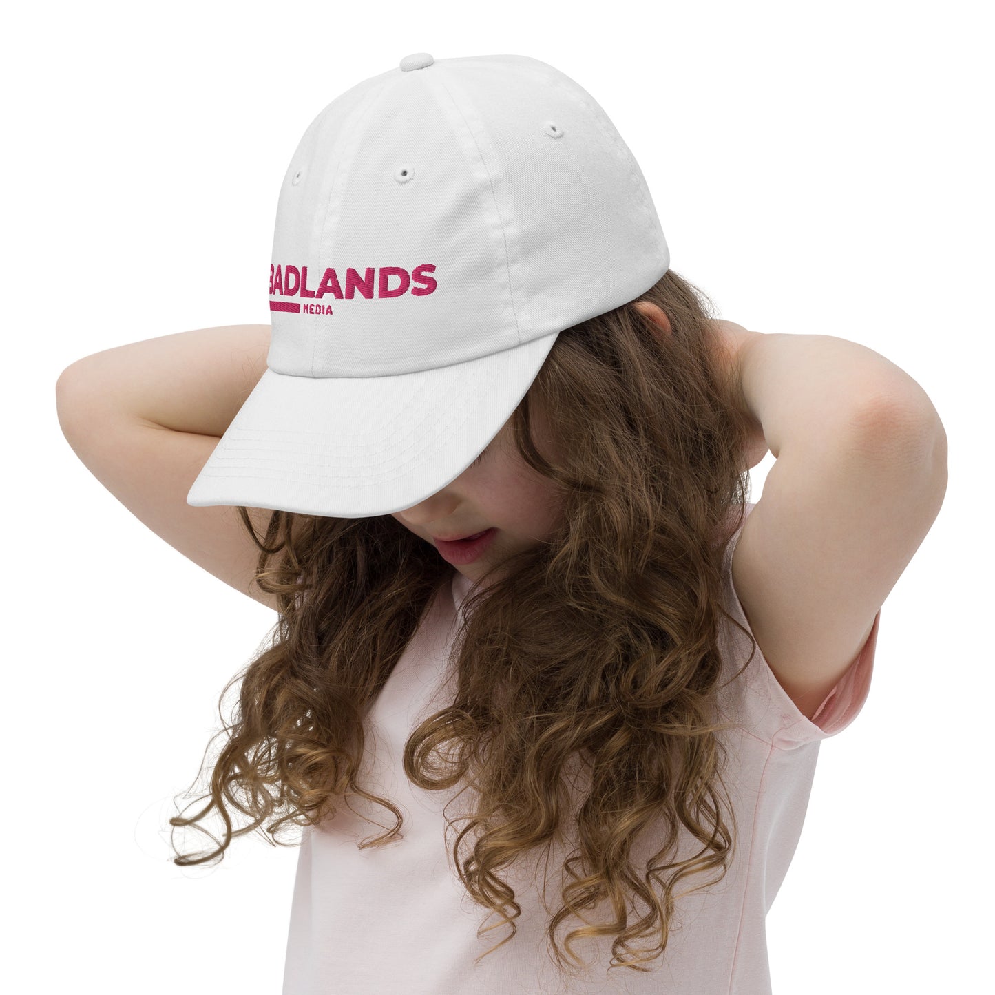 Badlands Kids Baseball Cap (pink logo)