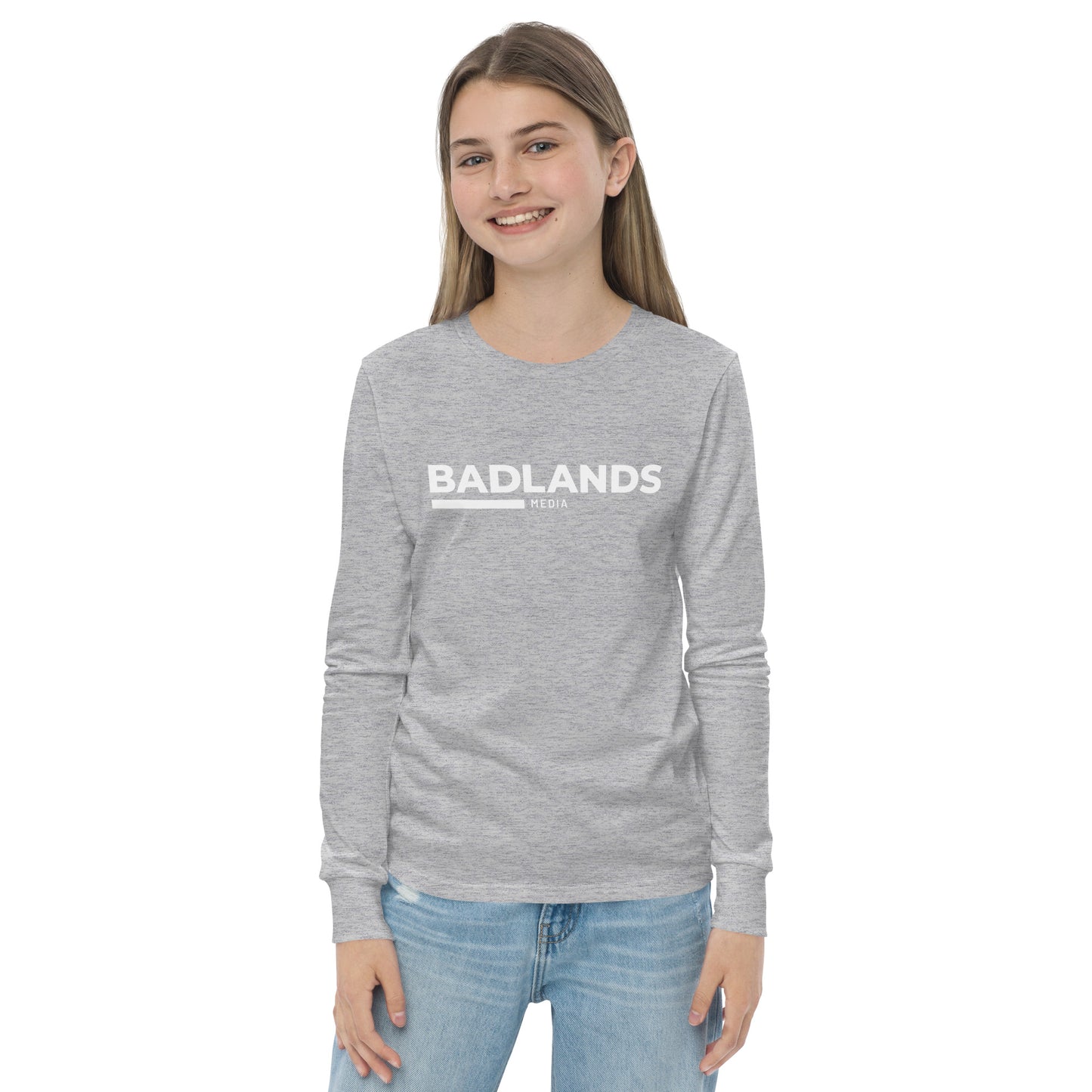 Badlands Kids Unisex Long Sleeve Tee (white logo)