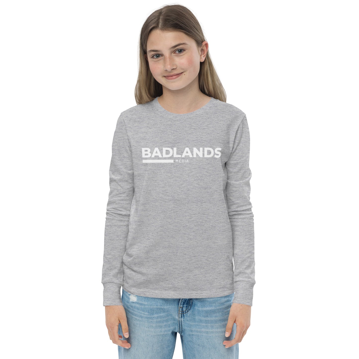 Badlands Kids Unisex Long Sleeve Tee (white logo)