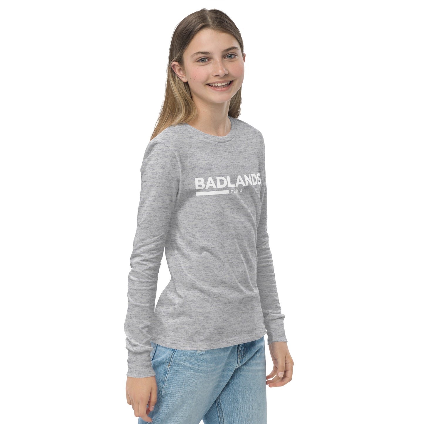 Badlands Kids Unisex Long Sleeve Tee (white logo)