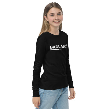 Badlands Kids Unisex Long Sleeve Tee (white logo)