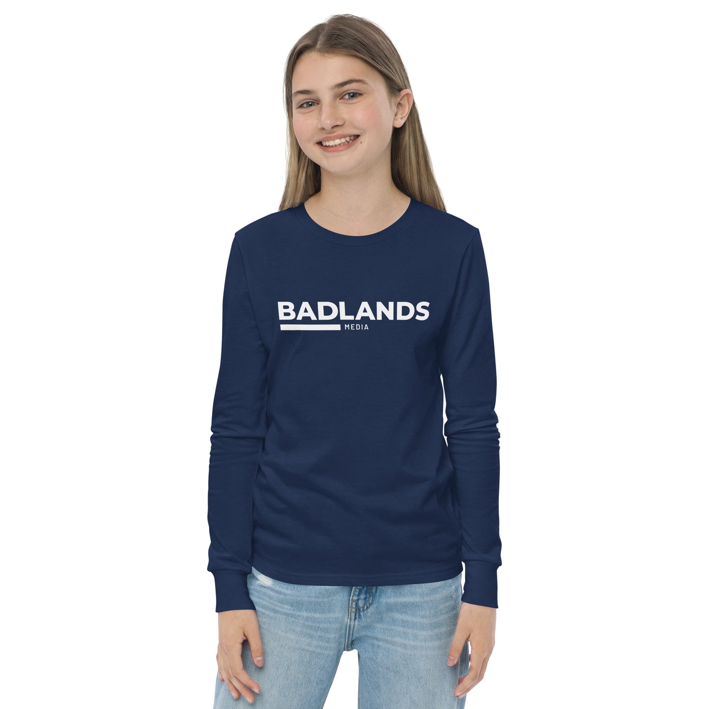 Badlands Kids Unisex Long Sleeve Tee (white logo)