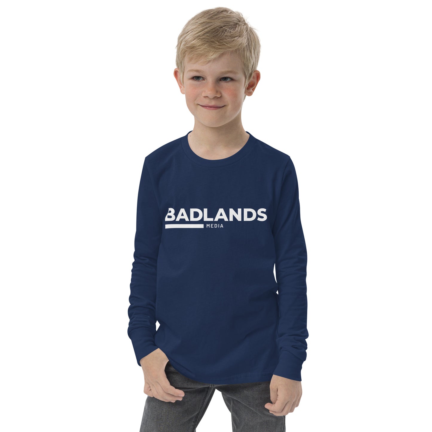 Badlands Kids Unisex Long Sleeve Tee (white logo)