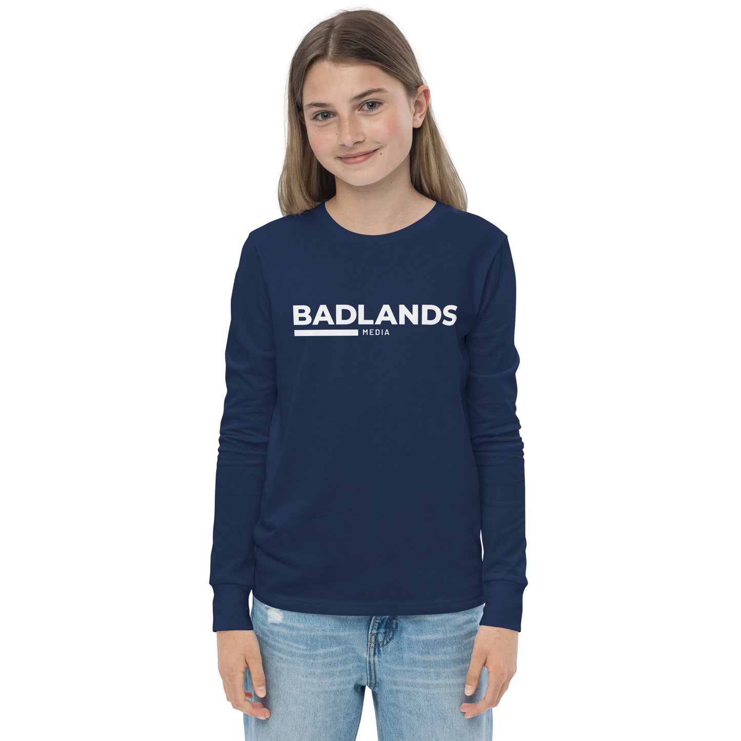 Badlands Kids Unisex Long Sleeve Tee (white logo)