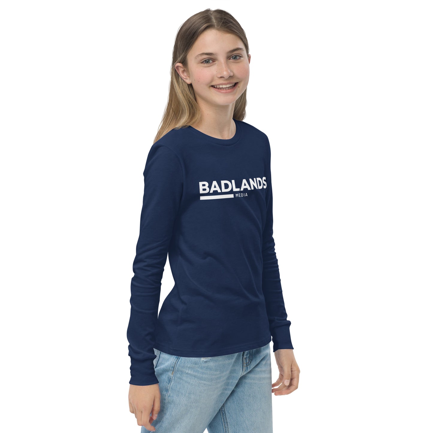 Badlands Kids Unisex Long Sleeve Tee (white logo)