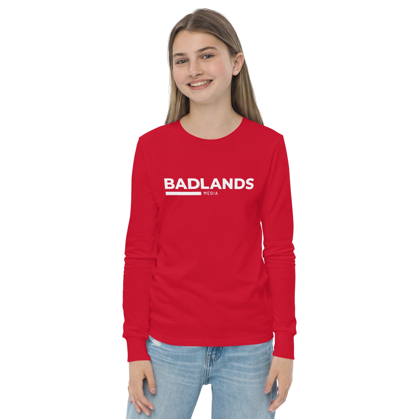 Badlands Kids Unisex Long Sleeve Tee (white logo)