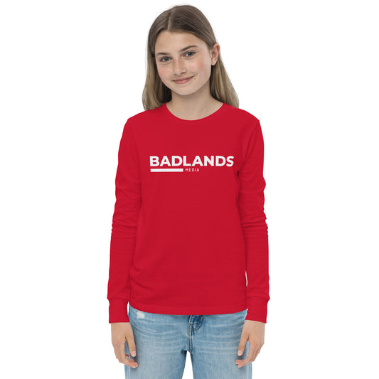 Badlands Kids Unisex Long Sleeve Tee (white logo)
