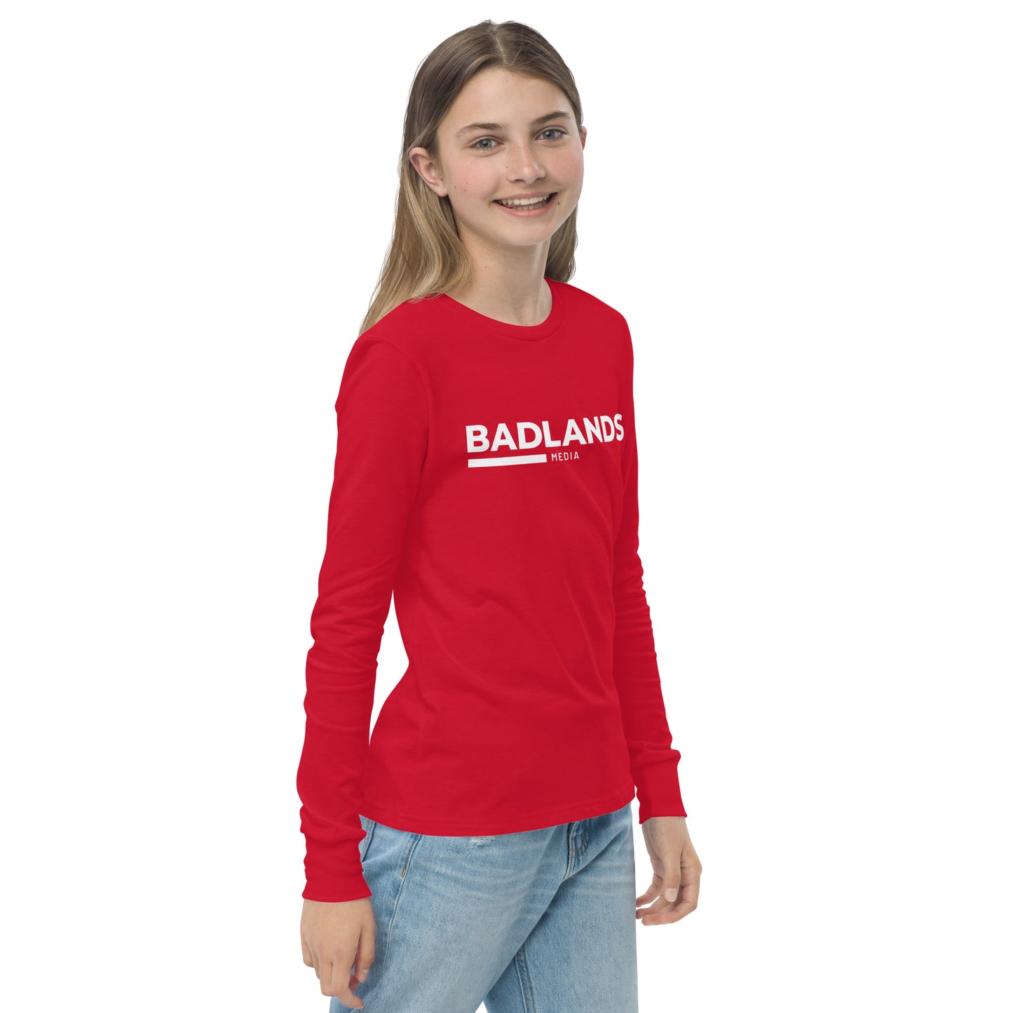 Badlands Kids Unisex Long Sleeve Tee (white logo)