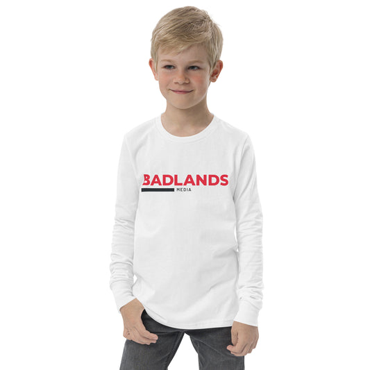 Badlands Kids Unisex Long Sleeve Shirt (red/blk logo)