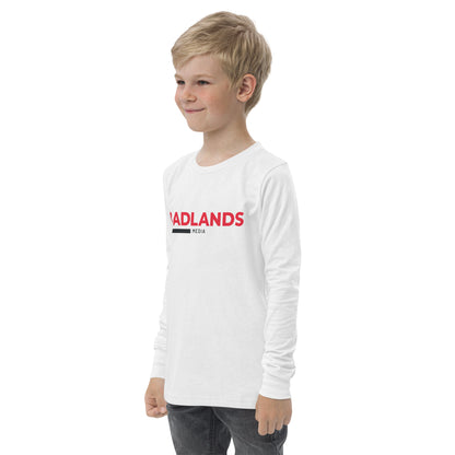 Badlands Kids Unisex Long Sleeve Shirt (red/blk logo)
